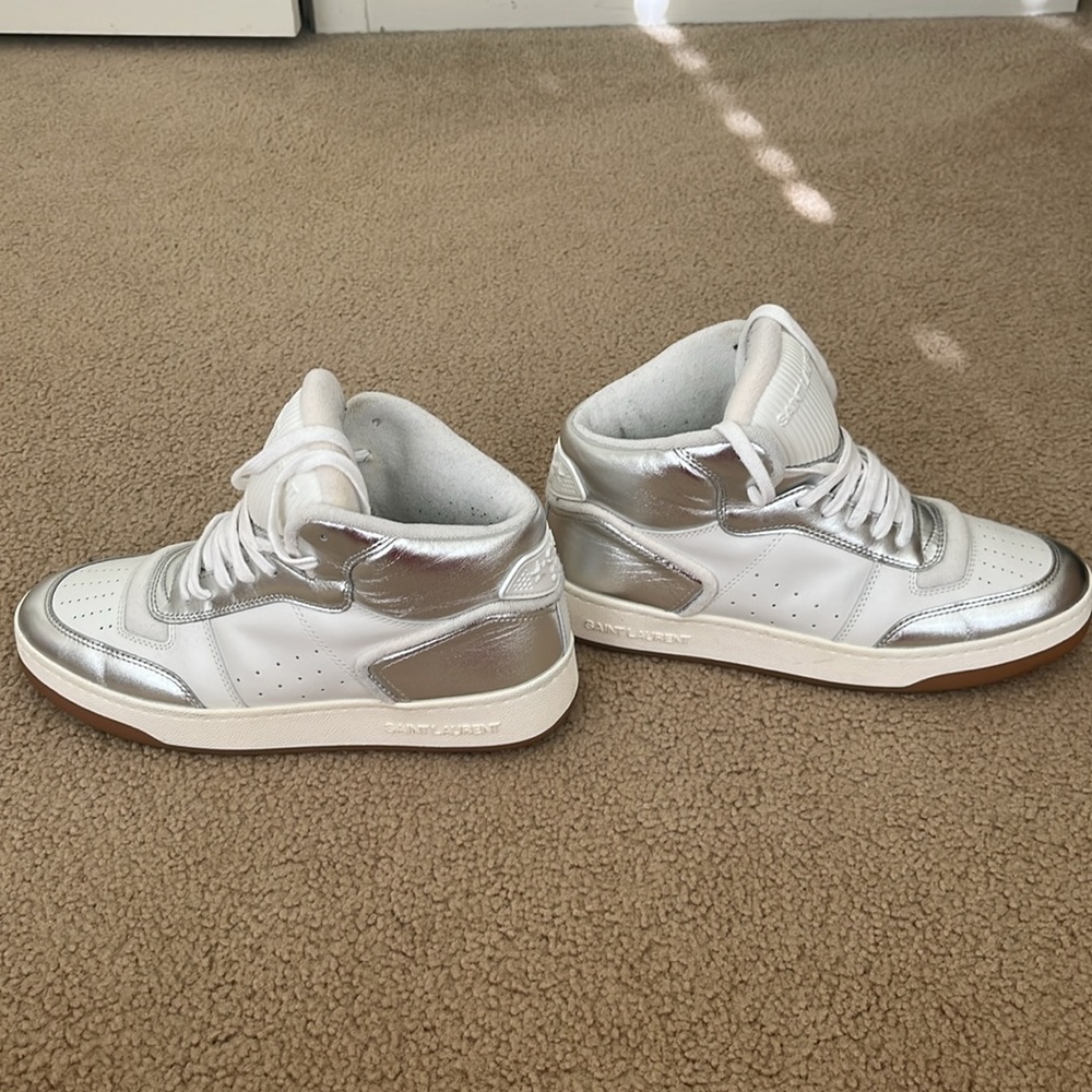Saint Laurent SL/80 Mid Top Sneakers with box and extra laces - Picture 9 of 16